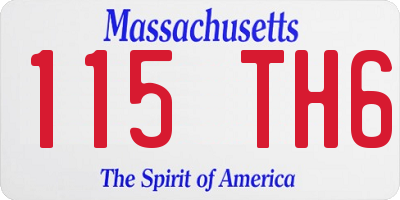 MA license plate 115TH6