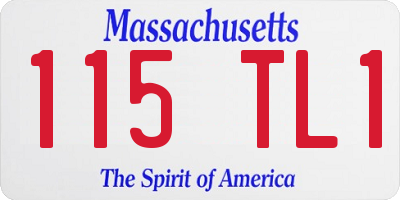 MA license plate 115TL1