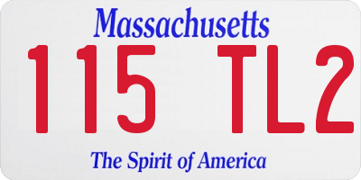 MA license plate 115TL2
