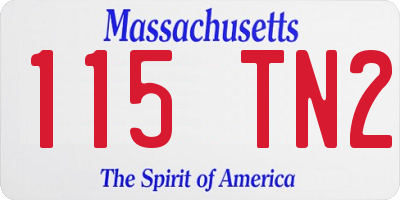 MA license plate 115TN2