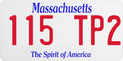 MA license plate 115TP2