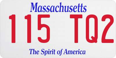 MA license plate 115TQ2