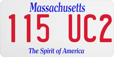 MA license plate 115UC2