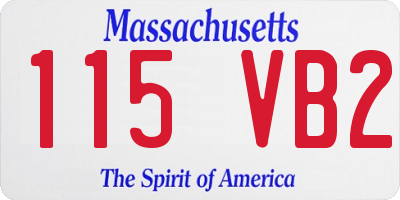 MA license plate 115VB2