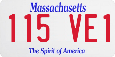 MA license plate 115VE1