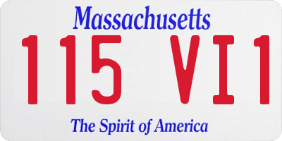 MA license plate 115VI1