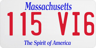 MA license plate 115VI6