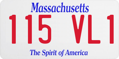 MA license plate 115VL1