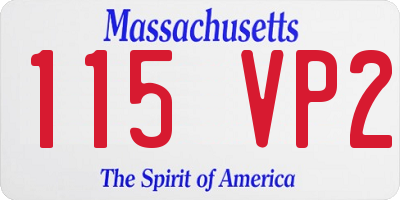 MA license plate 115VP2
