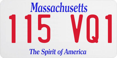 MA license plate 115VQ1