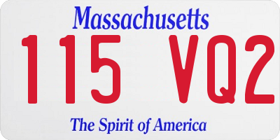 MA license plate 115VQ2
