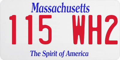 MA license plate 115WH2