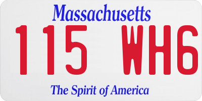 MA license plate 115WH6