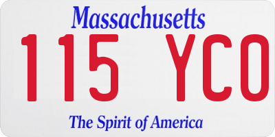 MA license plate 115YC0