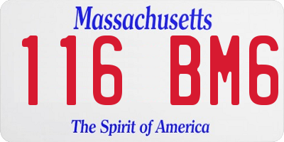 MA license plate 116BM6