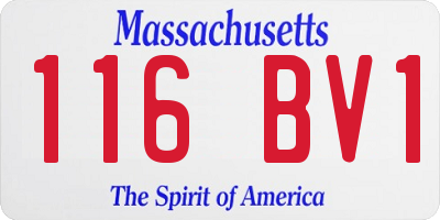 MA license plate 116BV1