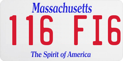 MA license plate 116FI6