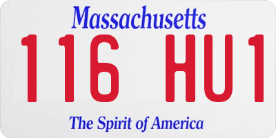 MA license plate 116HU1