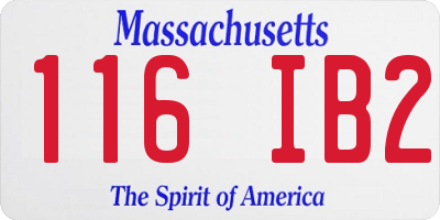 MA license plate 116IB2