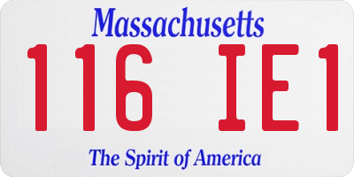MA license plate 116IE1
