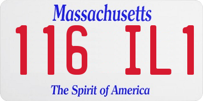 MA license plate 116IL1