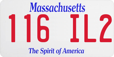 MA license plate 116IL2