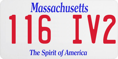 MA license plate 116IV2