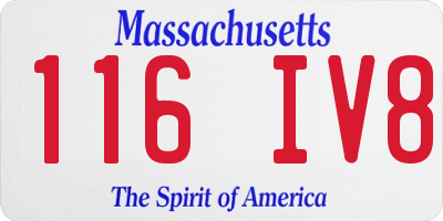 MA license plate 116IV8