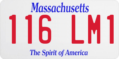 MA license plate 116LM1