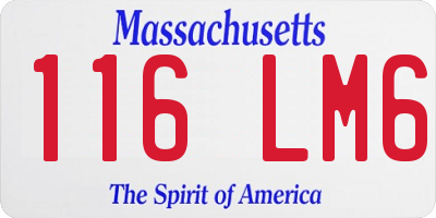 MA license plate 116LM6