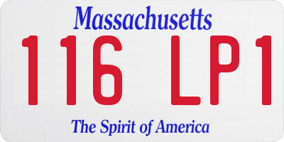 MA license plate 116LP1
