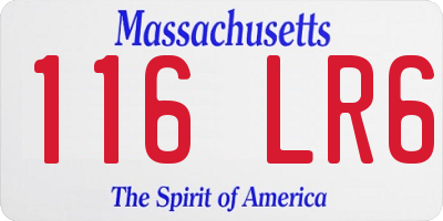 MA license plate 116LR6
