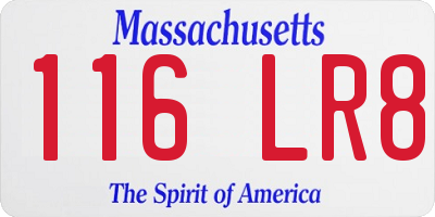 MA license plate 116LR8