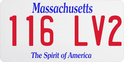 MA license plate 116LV2