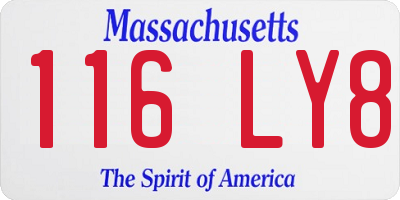 MA license plate 116LY8