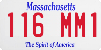 MA license plate 116MM1