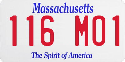 MA license plate 116MO1