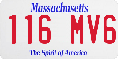 MA license plate 116MV6