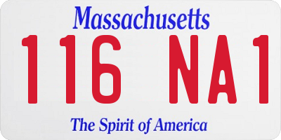 MA license plate 116NA1