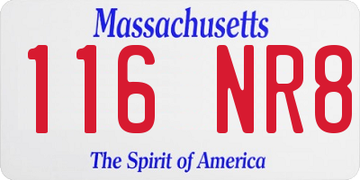 MA license plate 116NR8
