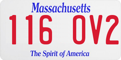 MA license plate 116OV2