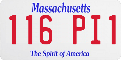 MA license plate 116PI1