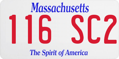 MA license plate 116SC2
