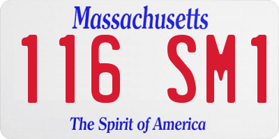 MA license plate 116SM1