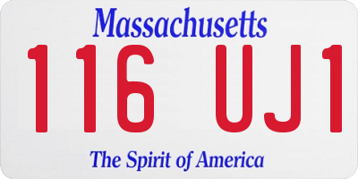 MA license plate 116UJ1