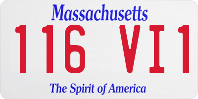 MA license plate 116VI1
