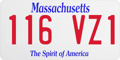 MA license plate 116VZ1