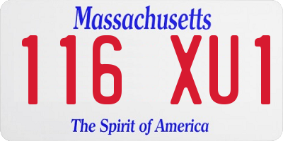 MA license plate 116XU1