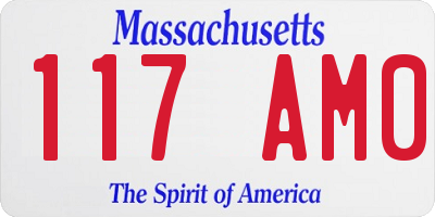 MA license plate 117AM0