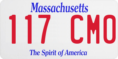 MA license plate 117CM0
